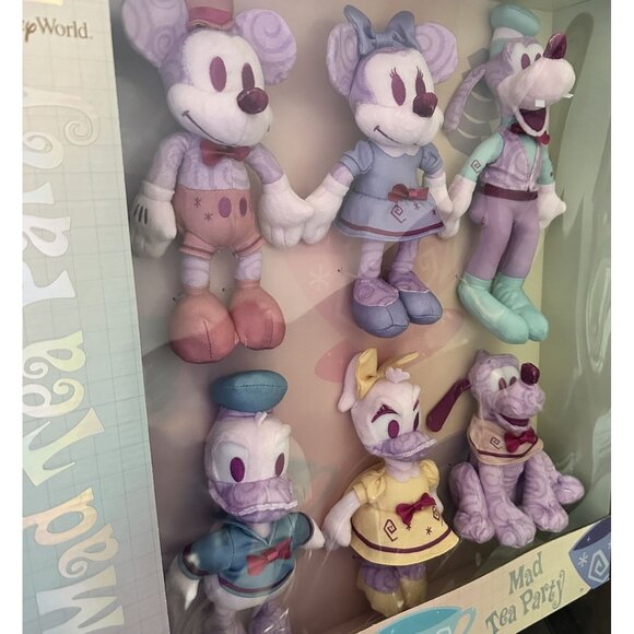 Walt Disney World 50th Anniversary Mad Tea Party Plush Set 6 Pieces Mickey‎ NEW - Picture 14 of 16